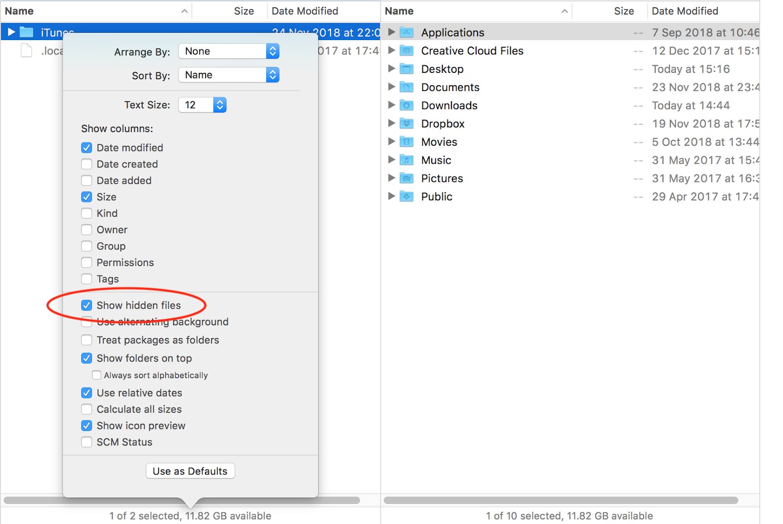 Delete hidden files on mac